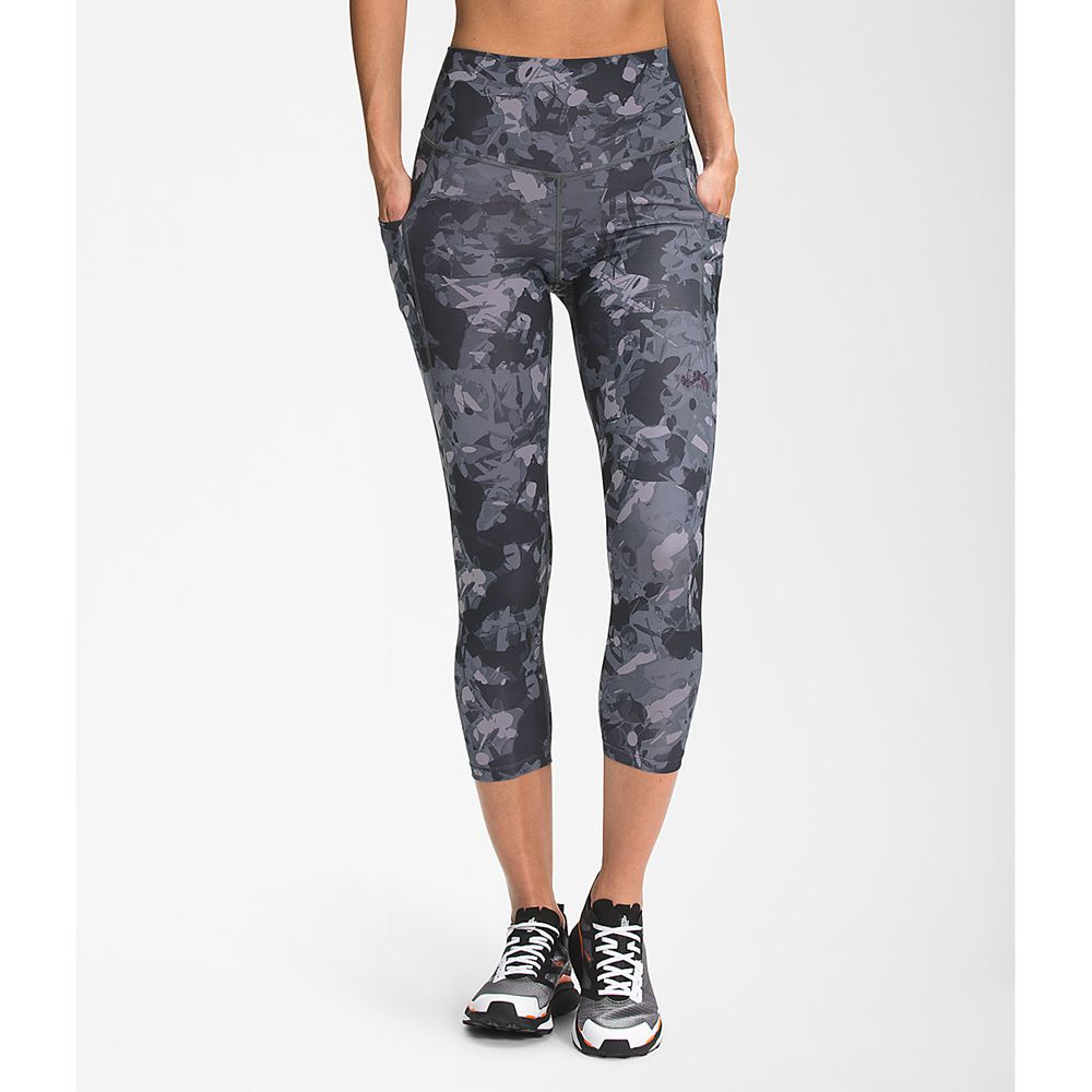 The North Face Leggings Womens Australia - The North Face Printed Motivation High-Rise Pocket Crop G